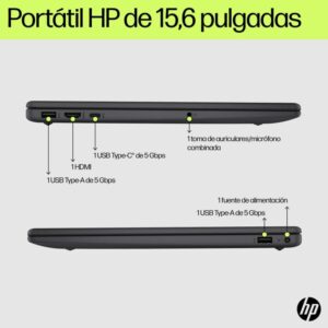 HP 15-fd0359ns Intel® Core™ i3 i3-N305 Portátil 39,6 cm (15.6") Full HD 8 GB DDR4-SDRAM 512 GB SSD Wi-Fi 6 (802.11ax) Windows 11 Home Blanco