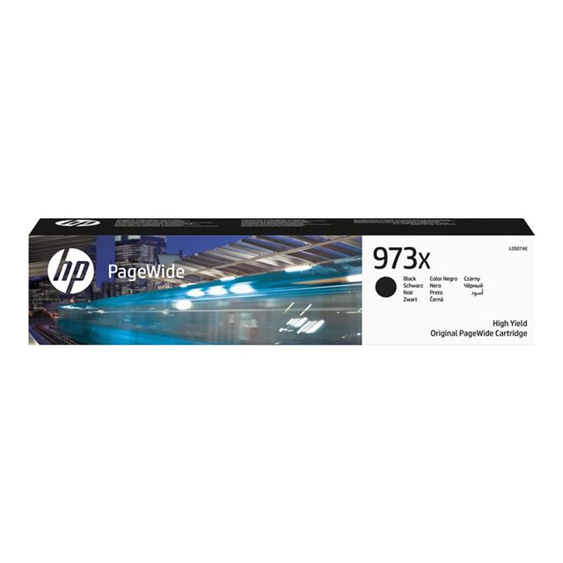 HP Cartucho negro original PageWide 973X de alto rendimiento