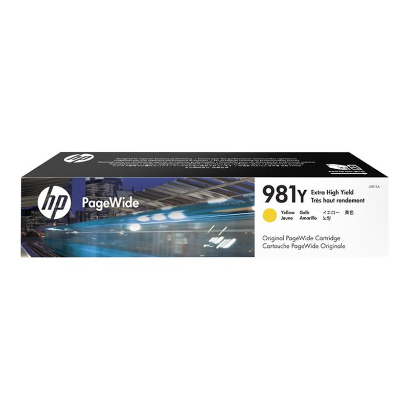 HP Cartucho original PageWide 981Y amarillo de alto rendimiento
