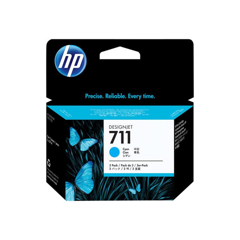 HP Pack de ahorro de 3 cartuchos de tinta DesignJet 711 cian de 29 ml - Imagen 2