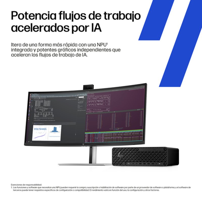 HP Z2 SFF G1i Workstation Desktop PC Wolf Pro Security Edition Intel Core Ultra 7 265 32 GB DDR5-SDRAM NVIDIA RTX A400 Windows 11 Pro Puesto de trabajo AI PC, AI Workstation Negro HP Z2 SFF G1i Workstation Desktop PC Wolf Pro Security Edition Intel Core Ultra 7 265 32 GB DDR5-SDRAM NVIDIA RTX A400 Windows 11 Pro Puesto de trabajo AI PC, AI Workstation Negro - Imagen 6