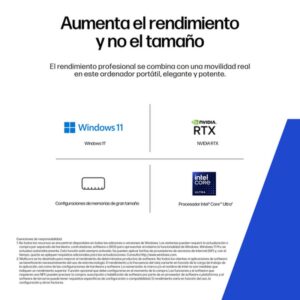 HP ZBook 8 G1i 14 inch Mobile Workstation PC Wolf Pro Security Edition Intel Core Ultra 7 Estación de trabajo móvil 35,6 cm (14") 2.5K 64 GB DDR5-SDRAM NVIDIA RTX 500 Ada Wi-Fi 7 (802.11be) Windows 11 Pro AI PC, AI Workstation