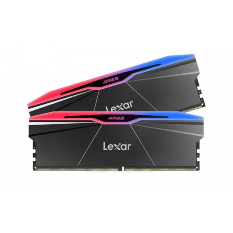 LEXAR MEMORIA ARES 2.0 DDR5 6000 CL26 1.35V MEMORY WITH HEATSINK AND RGB LIGHTING,DUAL PACK, BLACK COLOR