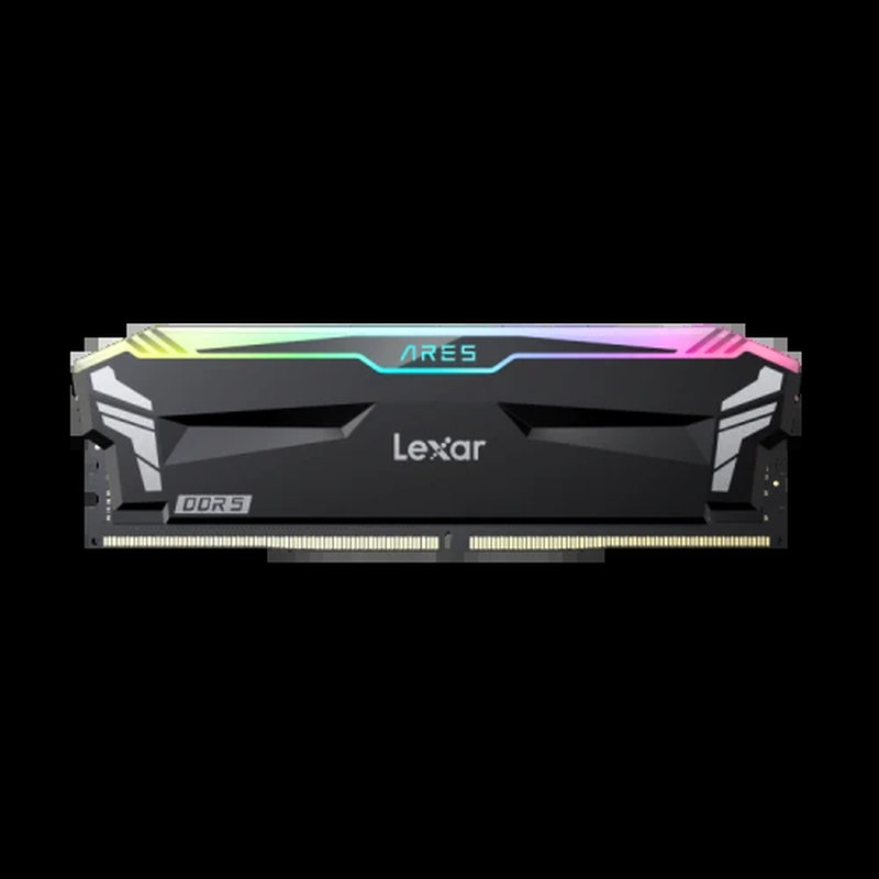 LEXAR MEMORIA ARES 32 GB 2.0 DDR5 6400 CL32 1.4V MEMORY WITH HEATSINK AND RGB LIGHTING,DUAL PACK, BLACK COLOR