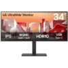 LG 34BA75QE-B pantalla para PC 86,4 cm (34") 3440 x 1440 Pixeles Wide Quad HD LCD Negro