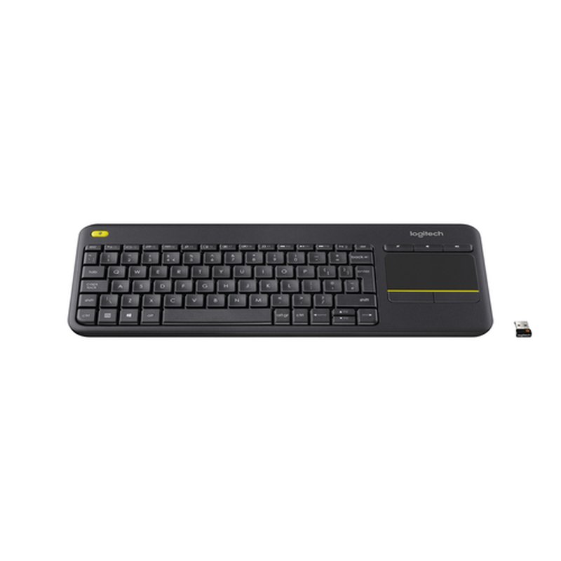 Logitech K400 Plus Tv teclado RF inalámbrico Eslovaco Negro Logitech K400 Plus Tv teclado RF inalámbrico Eslovaco Negro