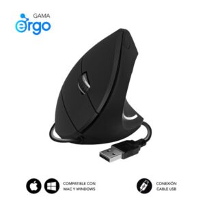 MOUSE SUBBLIM VERTICAL GLIDE ERGO BLACK USB