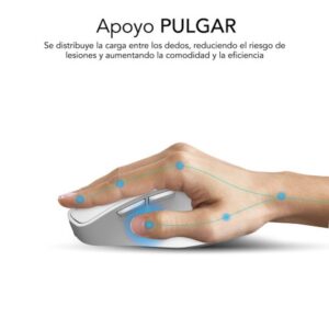 MOUSE SUBBLIM WIRELESS OPTICAL DUAL CURVE ERGO WHITE