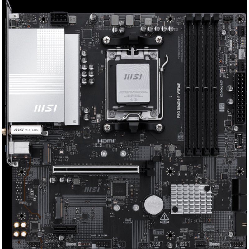 MSI PRO B840M-P WIFI6E placa base AMD B840 Zócalo AM5 micro ATX