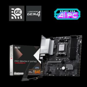MSI PRO B840M-P WIFI6E placa base AMD B840 Zócalo AM5 micro ATX