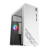 Mars Gaming MC100W - Caja Gaming ATX, ventilador 90mm FRGB, ventilación convect-cool, color blanco