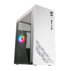 Mars Gaming MC100W - Caja Gaming ATX, ventilador 90mm FRGB, ventilación convect-cool, color blanco