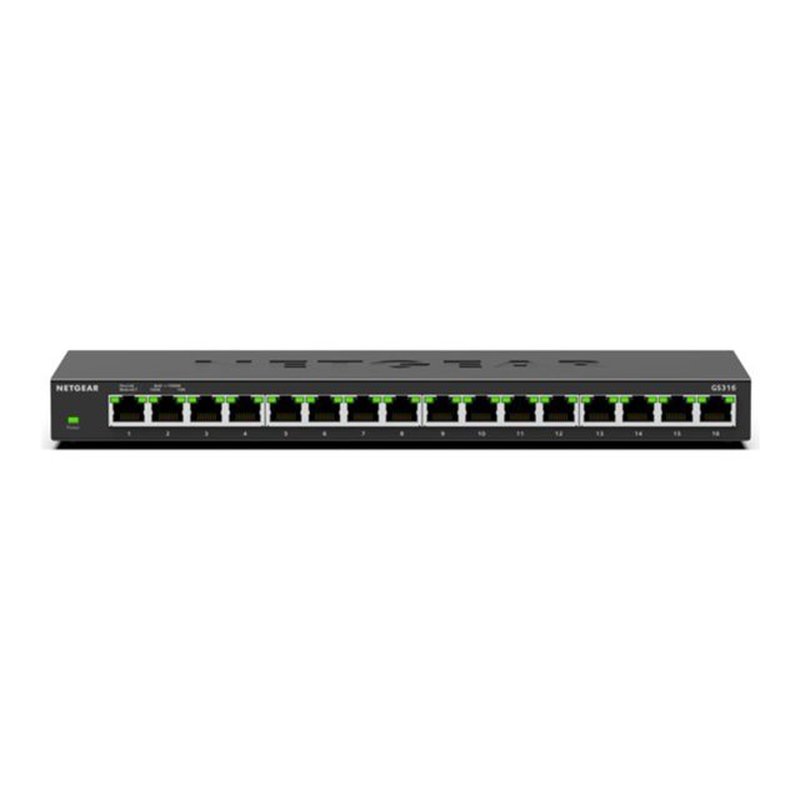 NETGEAR GS316 No administrado L2 Gigabit Ethernet (10/100/1000) Negro NETGEAR GS316 No administrado L2 Gigabit Ethernet (10/100/1000) Negro