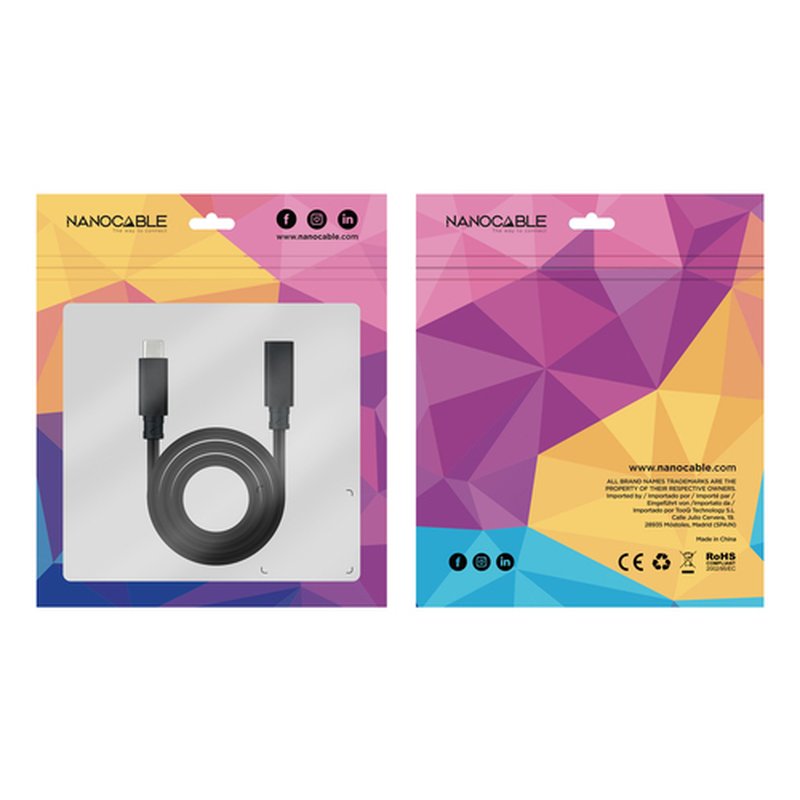 Nanocable 10.01.4501-L150 cable USB USB 3.2 Gen 2x2 1,5 m USB C Negro Nanocable 10.01.4501-L150 cable USB USB 3.2 Gen 2x2 1,5 m USB C Negro - Imagen 7