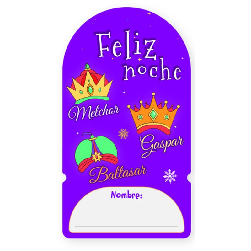PACK 6 ETIQUETAS ADHESIVAS REYES MAGOS (6X16,5 CM) BISMARK 333589 PACK 6 ETIQUETAS ADHESIVAS REYES MAGOS (6X16,5 CM) BISMARK 333589