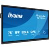 iiyama TE7515A-B1AG pantalla de señalización Panel plano interactivo 190,5 cm (75") Wifi 550 cd / m² 4K Ultra HD Negro Pantalla táctil Procesador incorporado Android iiyama TE7515A-B1AG pantalla de señalización Panel plano interactivo 190,5 cm (75") Wifi 550 cd / m² 4K Ultra HD Negro Pantalla táctil Procesador incorporado Android