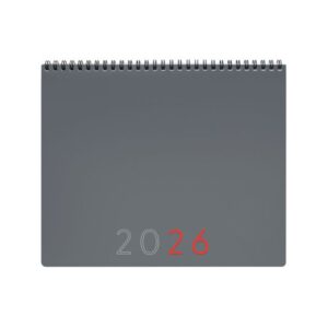 PLANIFICADOR 2026 MES VERTICAL+NOTAS 250X200MM GRIS INTERNACIONAL FINOCAM 625505026