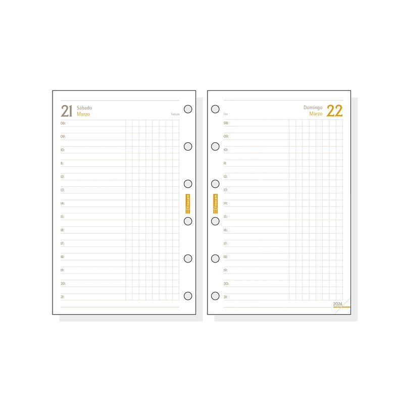 RECAMBIO ANUAL 2026 C298 CLASSIC602 73X114MM DIA PAGINA FINOCAM 201310026