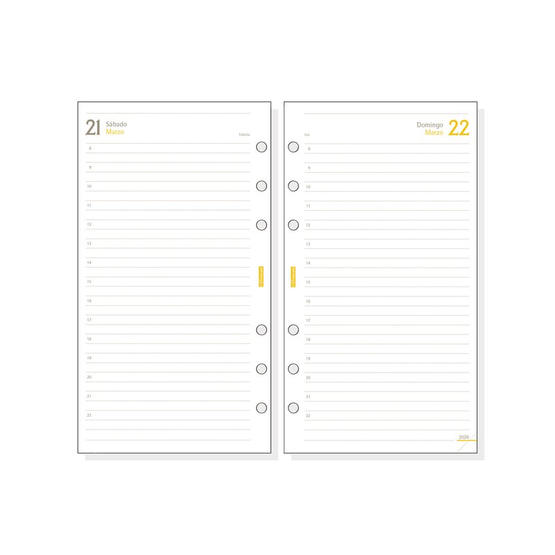 RECAMBIO ANUAL 2026 C998 CLASSIC609 94X171MM DIA PAGINA FINOCAM 201330026 RECAMBIO ANUAL 2026 C998 CLASSIC609 94X171MM DIA PAGINA FINOCAM 201330026