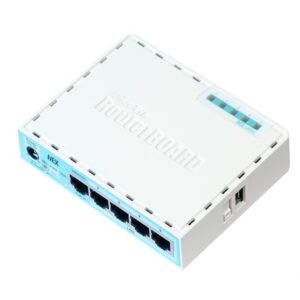 ROUTER WIRELESS MIKROTIK HEX RB750GR3 4P 10/100/100 WHITE / BLUE
