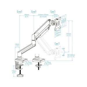 TooQ DB1334TNR-W soporte para monitor 86,4 cm (34") Escritorio Blanco TooQ DB1334TNR-W soporte para monitor 86,4 cm (34") Escritorio Blanco