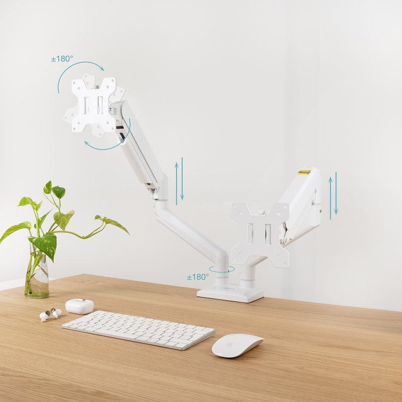 TooQ DB1434TNR-W soporte para monitor 86,4 cm (34") Escritorio Blanco - Imagen 4