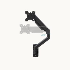 SOPORTE PARED TOOQ PANT. GIRA INCLI 1 BRAZO 13-34 NEGRO