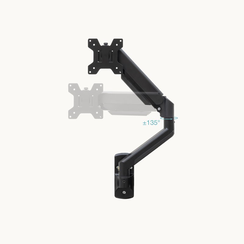 SOPORTE PARED TOOQ PANT. GIRA INCLI 1 BRAZO 13-34 NEGRO - Imagen 4