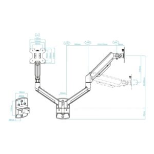 TooQ LP1434TNR-B soporte para monitor 86,4 cm (34") Escritorio Blanco TooQ LP1434TNR-B soporte para monitor 86,4 cm (34") Escritorio Blanco