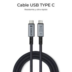 SUBBLIM CABLE HIGH 240w C-C USB4.0 8K 1,5m