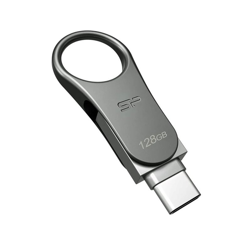Silicon Power Mobile C80 unidad flash USB 128 GB USB Type-A / USB Type-C 3.2 Gen 1 (3.1 Gen 1) Titanio