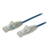 StarTech.com Cable Cat6 de 1,5m - Delgado - con Conectores RJ45 sin Enganches - Azul