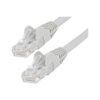 StarTech.com Cable Ethernet CAT6 de 50cm - LSZH - Cable de Red de 10 Gigabits de 650MHz y PoE de 100W UTP sin Enganches (Snagless) con Alivio de Tensión - Gris - CAT 6 - ETL