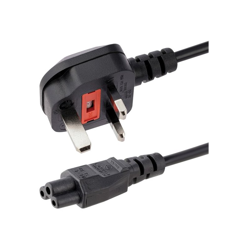 StarTech.com Cable de 2m de Alimentación para Portátiles, Enchufe BS1363 a C5, 2,5A 250V, 18AWG, Cable para Cargador, Cable Hoja de Trébol Mickey Mouse, Adaptador para Reino Unido, UL StarTech.com Cable de 2m de Alimentación para Portátiles, Enchufe BS1363 a C5, 2,5A 250V, 18AWG, Cable para Cargador, Cable Hoja de Trébol Mickey Mouse, Adaptador para Reino Unido, UL