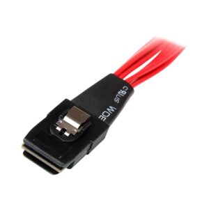 StarTech.com Cable de 50cm SAS Serial Attached SCSI SFF 8087 a 4x SATA Datos y Corriente Alimentación - Rojo StarTech.com Cable de 50cm SAS Serial Attached SCSI SFF 8087 a 4x SATA Datos y Corriente Alimentación - Rojo