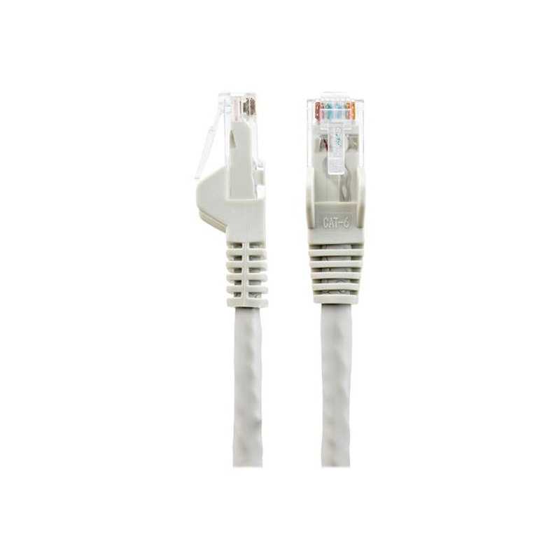 StarTech.com Cable de 7m CAT6 Ethernet - LSZH - Cable de Red RJ45 UTP de 10Gb - 650MHz - PoE de 100W - Latiguillo Snagless con Alivio de Tensión - sin Traba - ETL - Gris - Imagen 2