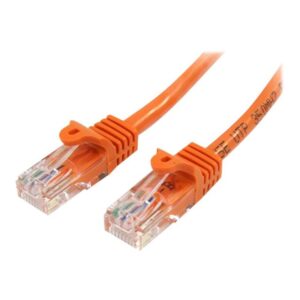 StarTech.com Cable de Red de 0,5m Naranja Cat5e Ethernet RJ45 sin Enganches