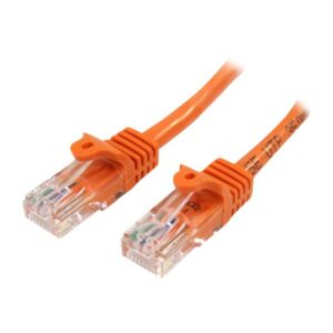 StarTech.com Cable de Red de 0,5m Naranja Cat5e Ethernet RJ45 sin Enganches