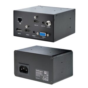 StarTech.com Caja de Conexiones para Mesa de Conferencias - con Módulos de Alimentación y A/V - Grommet Eléctrico para Mesa de Juntas StarTech.com Caja de Conexiones para Mesa de Conferencias - con Módulos de Alimentación y A/V - Grommet Eléctrico para Mesa de Juntas