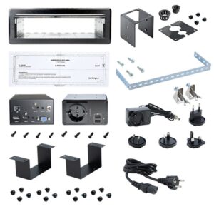 StarTech.com Caja de Conexiones para Mesa de Conferencias - con Módulos de Alimentación y A/V - Grommet Eléctrico para Mesa de Juntas StarTech.com Caja de Conexiones para Mesa de Conferencias - con Módulos de Alimentación y A/V - Grommet Eléctrico para Mesa de Juntas