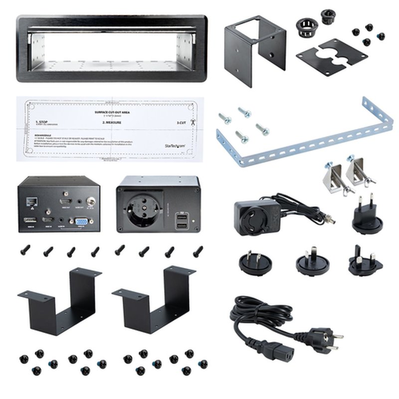 StarTech.com Caja de Conexiones para Mesa de Conferencias - con Módulos de Alimentación y A/V - Grommet Eléctrico para Mesa de Juntas StarTech.com Caja de Conexiones para Mesa de Conferencias - con Módulos de Alimentación y A/V - Grommet Eléctrico para Mesa de Juntas - Imagen 7