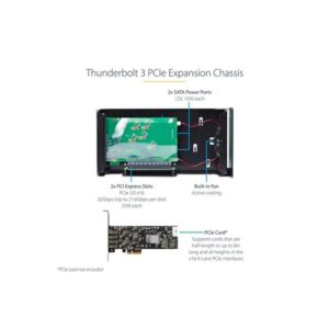 StarTech.com Caja de Expasión Thunderbolt 3 a PCI Express - Carcasa con 2 Ranuras PCIe para Portátiles - 8/4K por TB3/DP 1.4 - Adaptador TB3 a PCIe - No Compatible con Tarjetas Gráficas GPUs StarTech.com Caja de Expasión Thunderbolt 3 a PCI Express - Carcasa con 2 Ranuras PCIe para Portátiles - 8/4K por TB3/DP 1.4 - Adaptador TB3 a PCIe - No Compatible con Tarjetas Gráficas GPUs