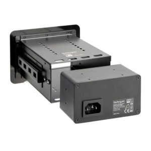 StarTech.com Caja de Tomacorrientes con 2 Puertos USB para Mesa de Conferencias