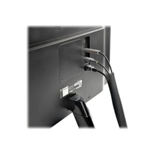 StarTech.com Manga de 3m de Gestión de Cableado, Conducto Pasacables Flexible de Cortar, 3cm de Dia. Manga Ocultacables de Poliéster para Administración de Cables, Negro