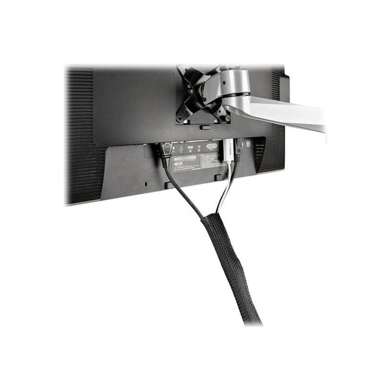 StarTech.com Manga de 3m de Gestión de Cableado, Conducto Pasacables Flexible de Cortar, 3cm de Dia. Manga Ocultacables de Poliéster para Administración de Cables, Negro - Imagen 8