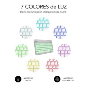 TECLADO SUBBLIM SMART BACKLIT BLUETOOTH RETROILUMINDO SILVER TECLADO SUBBLIM SMART BACKLIT BLUETOOTH RETROILUMINDO SILVER