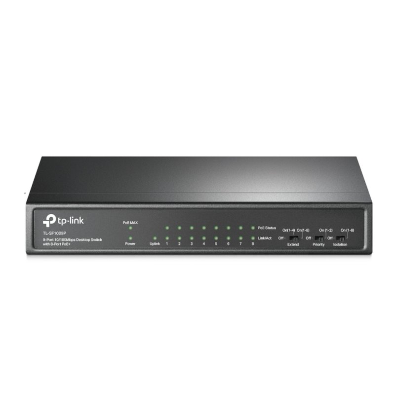 TP-Link TL-SF1009P switch No administrado Fast Ethernet (10/100) Energía sobre Ethernet (PoE) Negro TP-Link TL-SF1009P switch No administrado Fast Ethernet (10/100) Energía sobre Ethernet (PoE) Negro