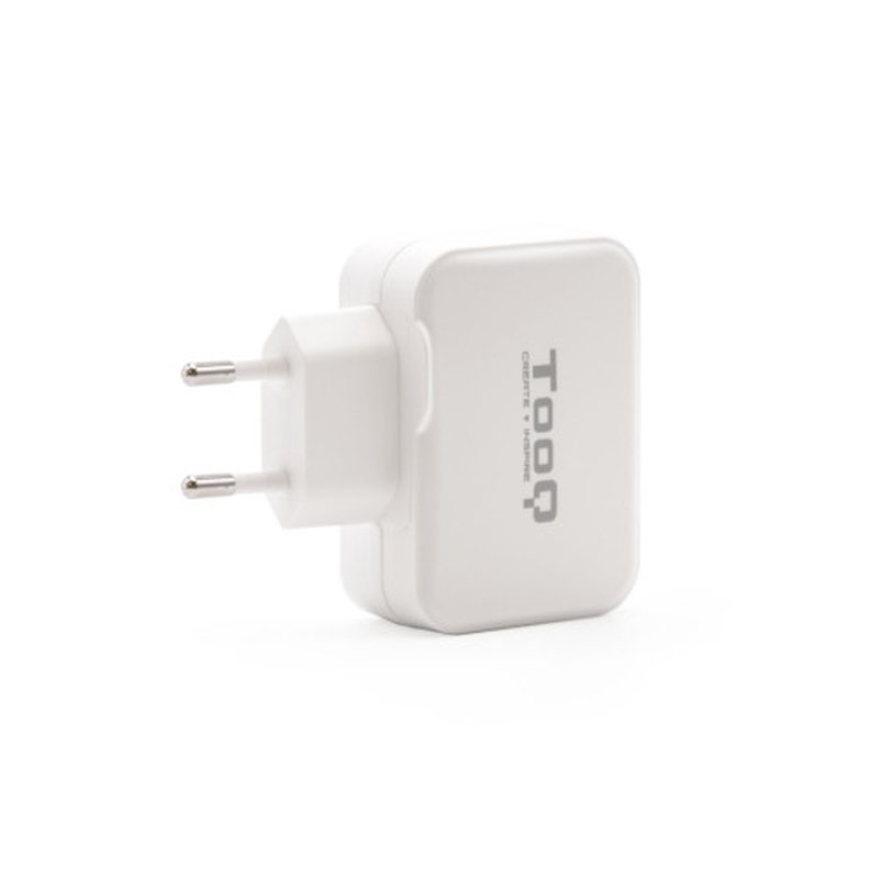 TooQ Cargador de Pared doble puerto USB-C + USB A, 27W TooQ Cargador de Pared doble puerto USB-C + USB A, 27W - Imagen 4