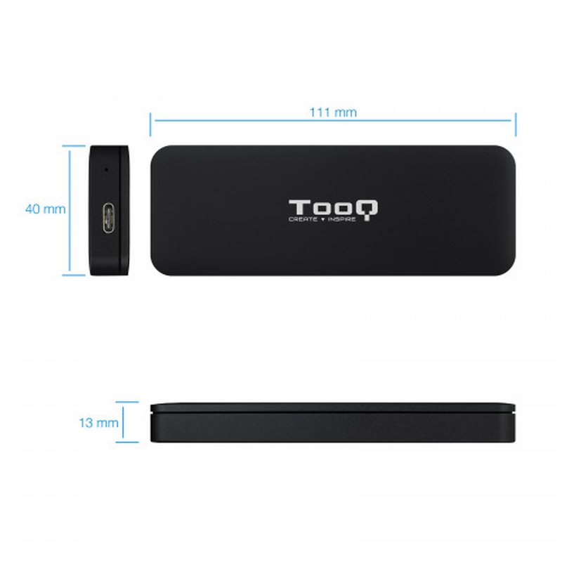 TooQ TQE-2280B caja para disco duro externo Caja externa para unidad de estado sólido (SSD) Negro M.2 TooQ TQE-2280B caja para disco duro externo Caja externa para unidad de estado sólido (SSD) Negro M.2 - Imagen 3