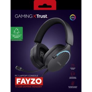Trust GXT 490 FAYZO Auriculares Alámbrico Diadema Juego USB tipo A Negro Trust GXT 490 FAYZO Auriculares Alámbrico Diadema Juego USB tipo A Negro